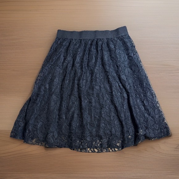 LuLaRoe Dresses & Skirts - Lularoe Lola Skirt Size 2XL Black Lace Overlay Goth Emo Versatile Classic